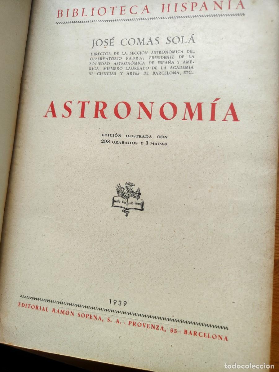 Libros de segunda mano: ASTRONOM&Iacute;A, de JOS&Eacute; COMAS SOL&Agrave; - Foto 2