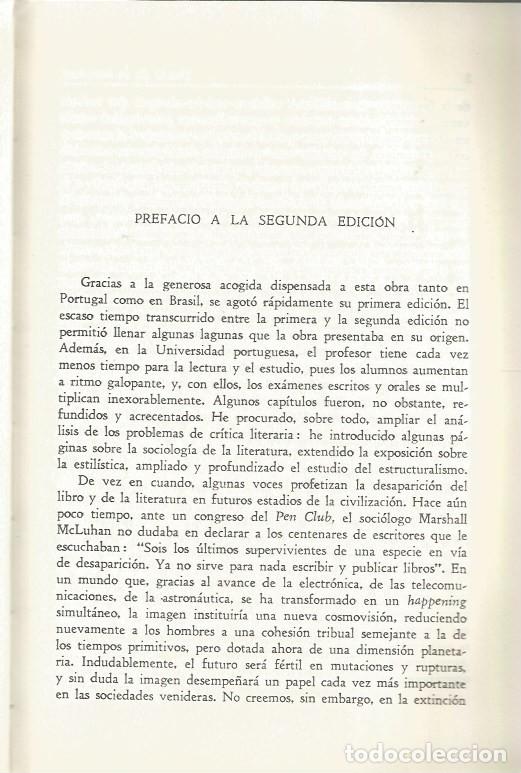 Libros de segunda mano: TEOR&Iacute;A DE LA LITERATURA - V&Iacute;TOR MANUEL DE AGUILAR E SILVA - Foto 3