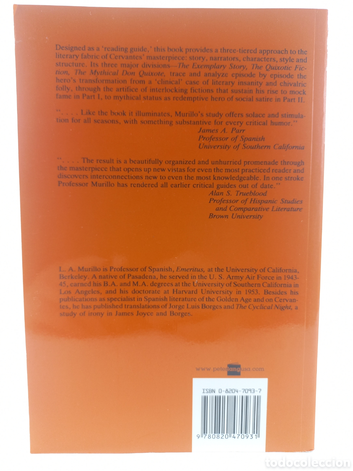 Libros de segunda mano: A Critical Introduction to Don Quixote. Murillo. Peter Lang, 1990. - Foto 2