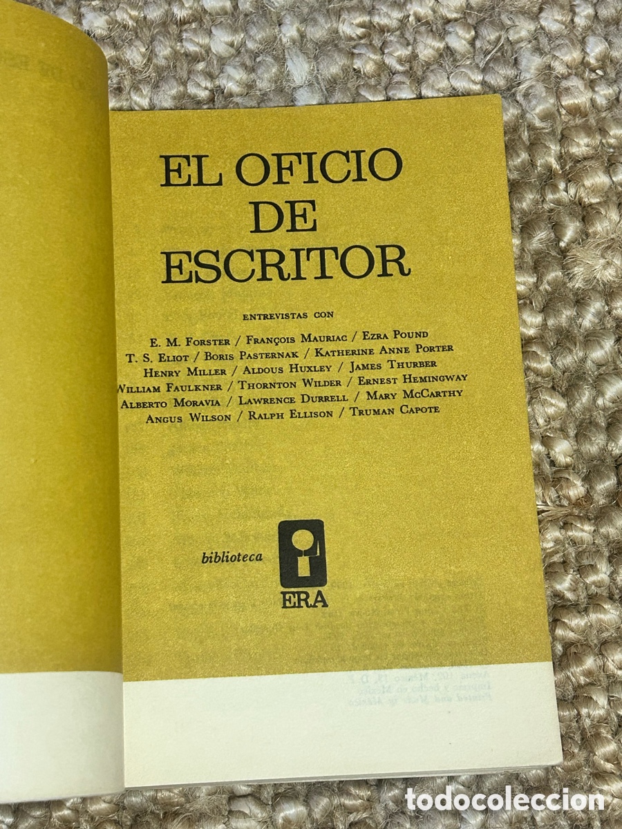 Libros de segunda mano: El oficio de escritor - VV. AA. - Era (1963) - Foto 3