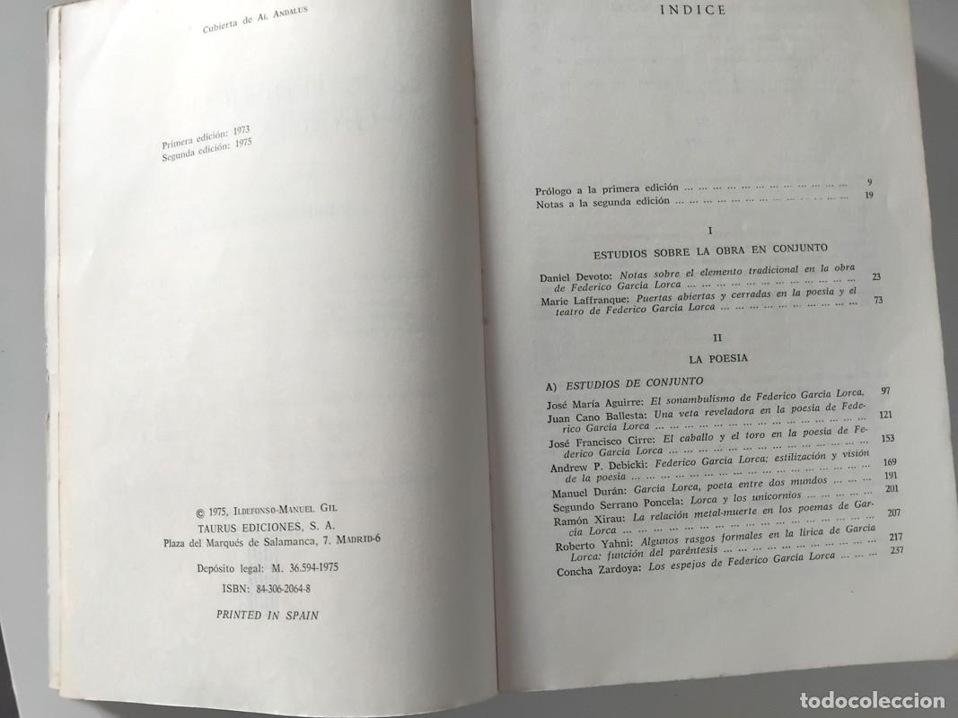 Libros de segunda mano: Federico Garc&iacute;a Lorca - Estudios. Edici&oacute;n de Ildefonso-M Gil - Foto 2