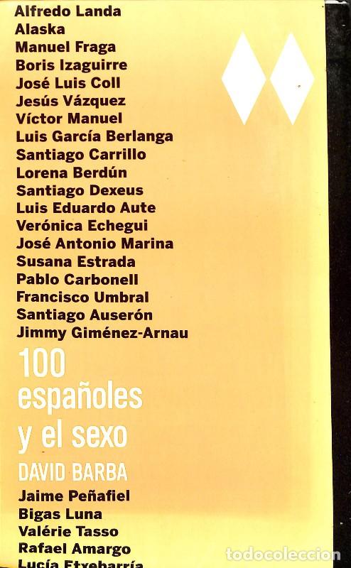 Libros de segunda mano: 100 Espa&ntilde;oles y el Sexo - David Barba - Plaza & Jan&eacute;s - Obras Diversas