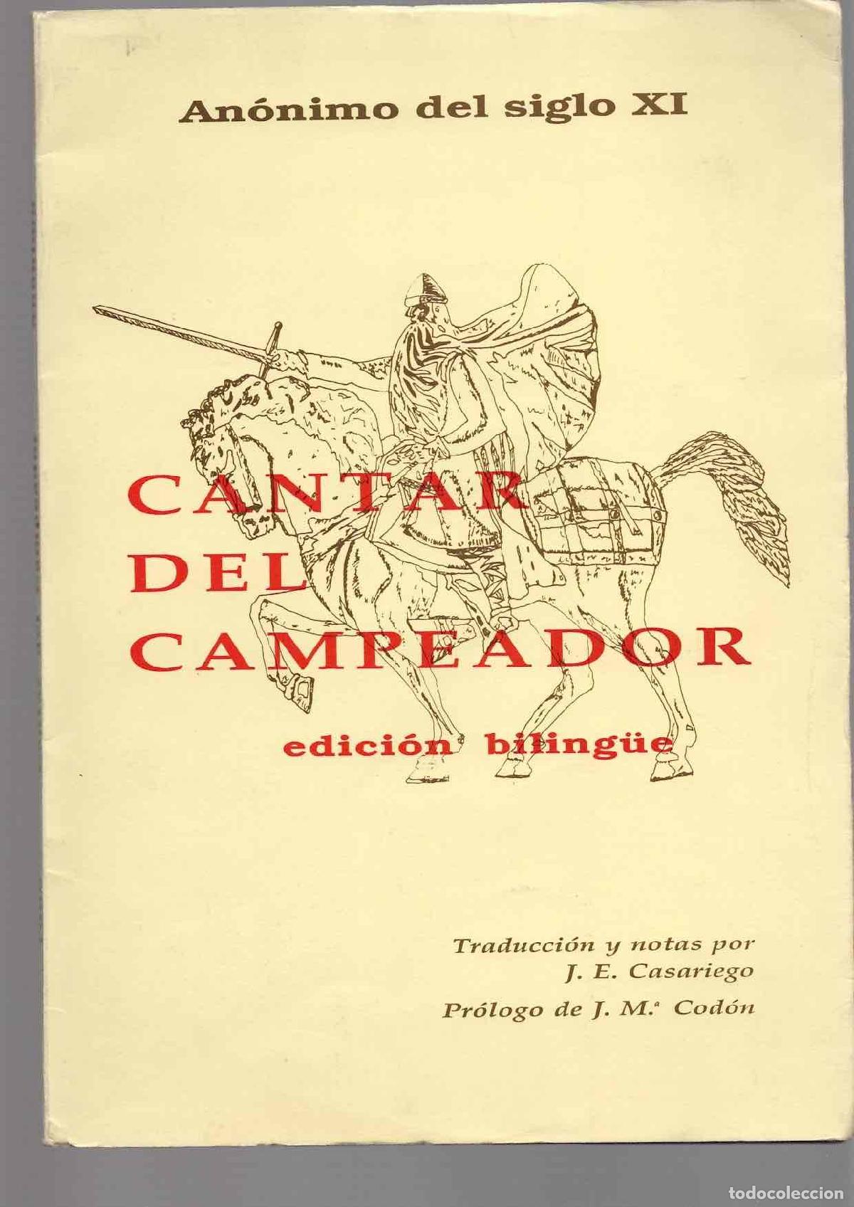 Libros de segunda mano: CANTAR DEL CAMPEADOR EDICION BILING&Uuml;E. ANONIMO DEL SIGLO XI. CAJA DE AHORROS CIRCULO CATOLICO 1988