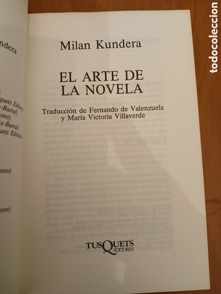 Libros de segunda mano: El arte de la novela. Milan Kundera. - Foto 3