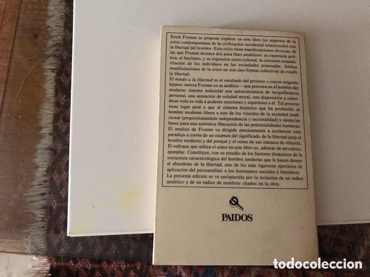 Libros de segunda mano: El miedo a la libertad. E. Fromm. Paid&oacute;s Studio n&ordm; 8 - Foto 2
