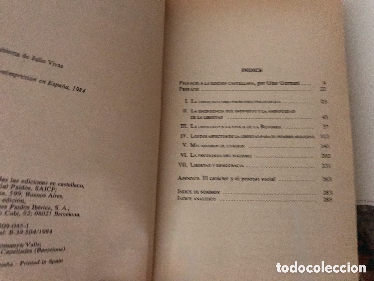 Libros de segunda mano: El miedo a la libertad. E. Fromm. Paid&oacute;s Studio n&ordm; 8 - Foto 3