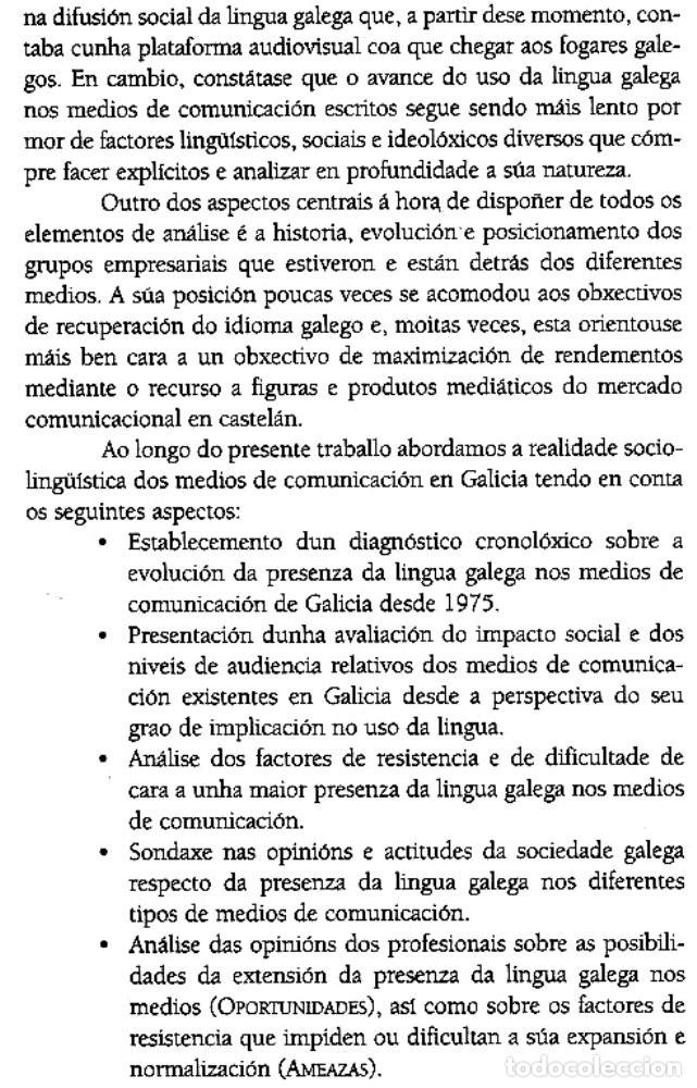 Libros de segunda mano: LINGUA SOCIEDADE E MEDIOS DE COMUNICACION EN GALICIA. - Foto 9