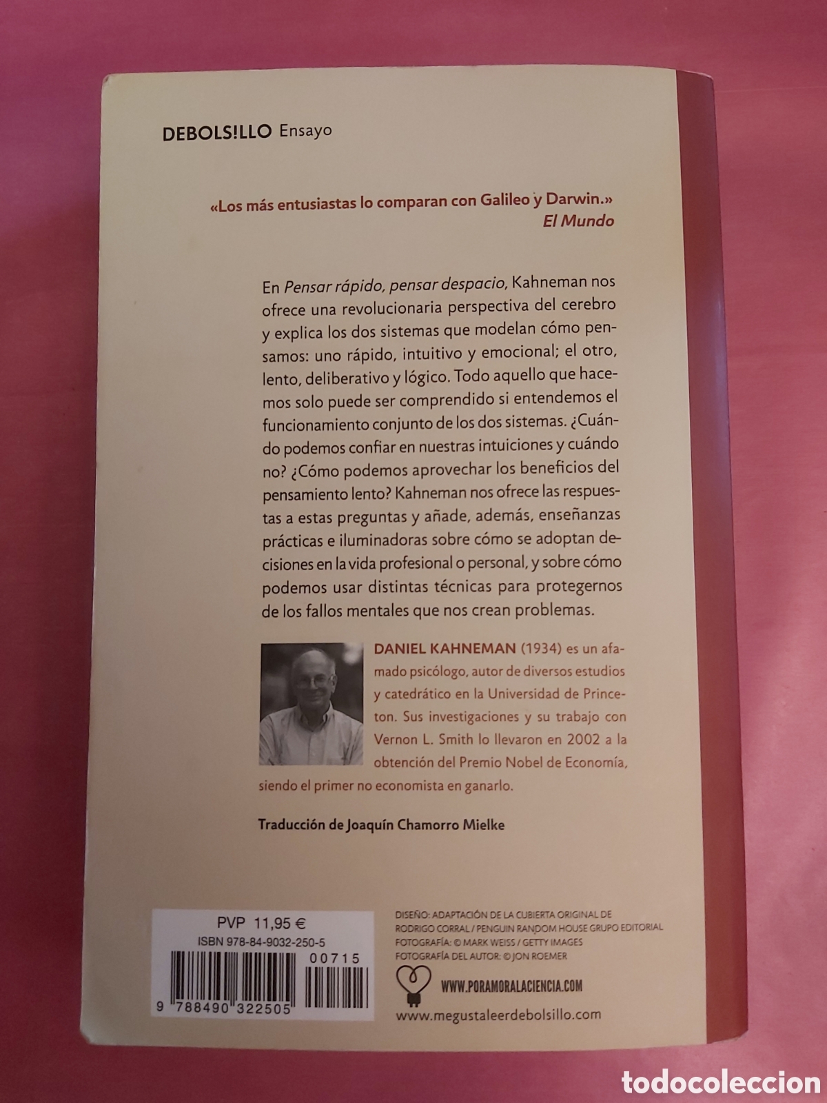 Libros de segunda mano: PENSAR RAPIDO PENSAR DESPACIO DANIEL KAHNEMAN DEBOLSILLO 2018 - Foto 3