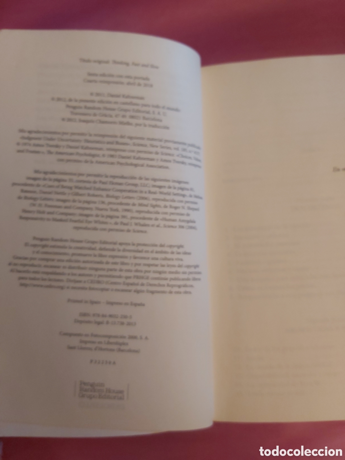 Libros de segunda mano: PENSAR RAPIDO PENSAR DESPACIO DANIEL KAHNEMAN DEBOLSILLO 2018 - Foto 4