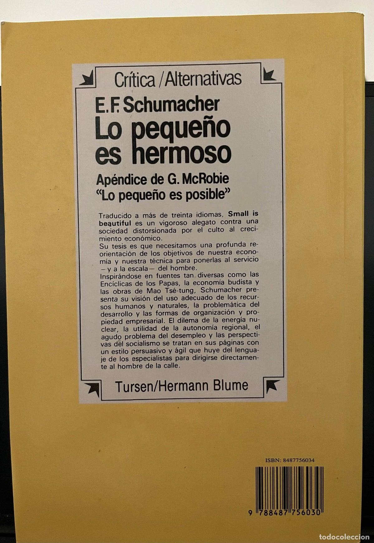 Libros de segunda mano: Lo peque&ntilde;o es hermoso - Foto 2