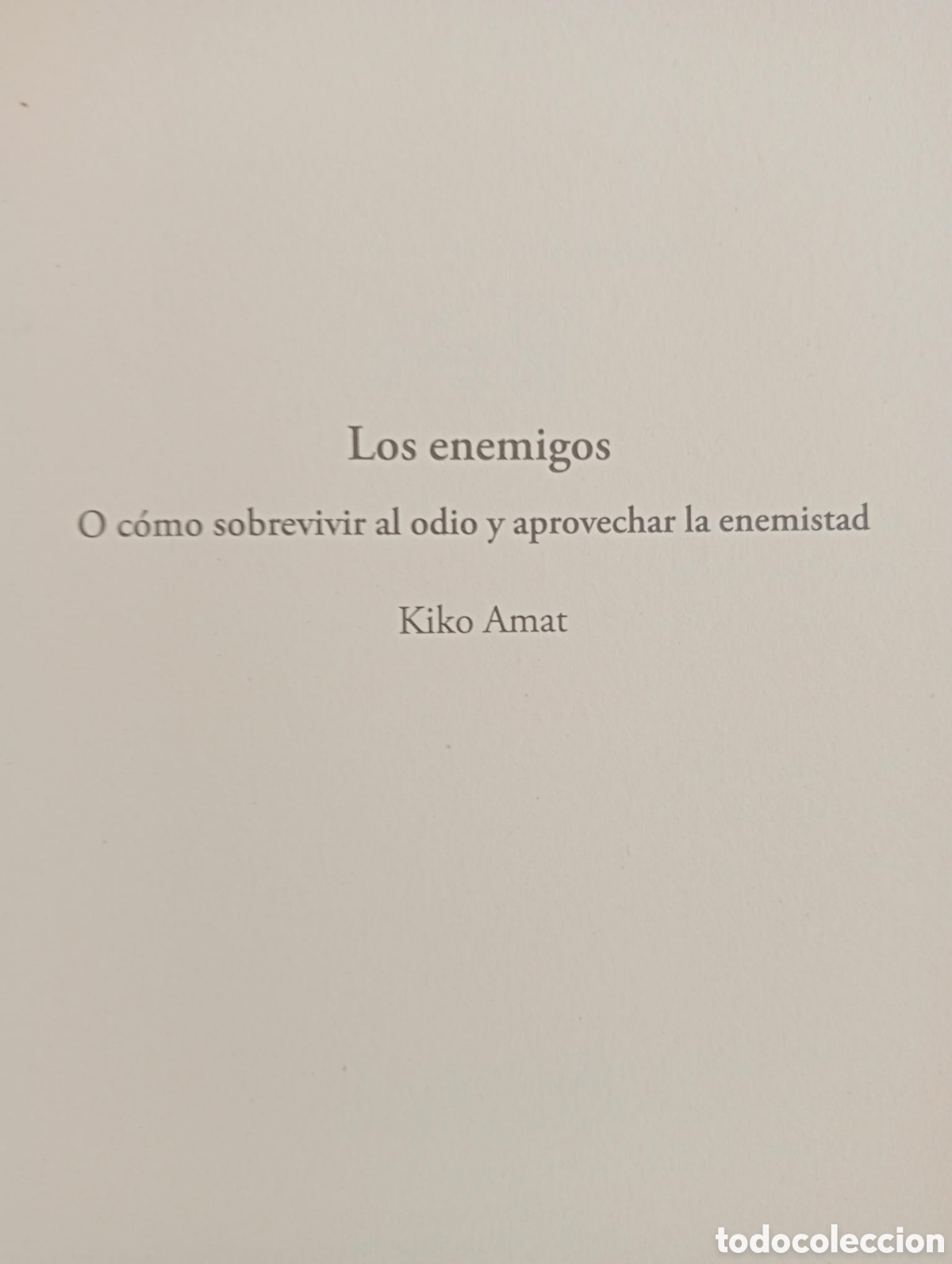 Libros de segunda mano: Los enemigos / Kiko Amat - Foto 2