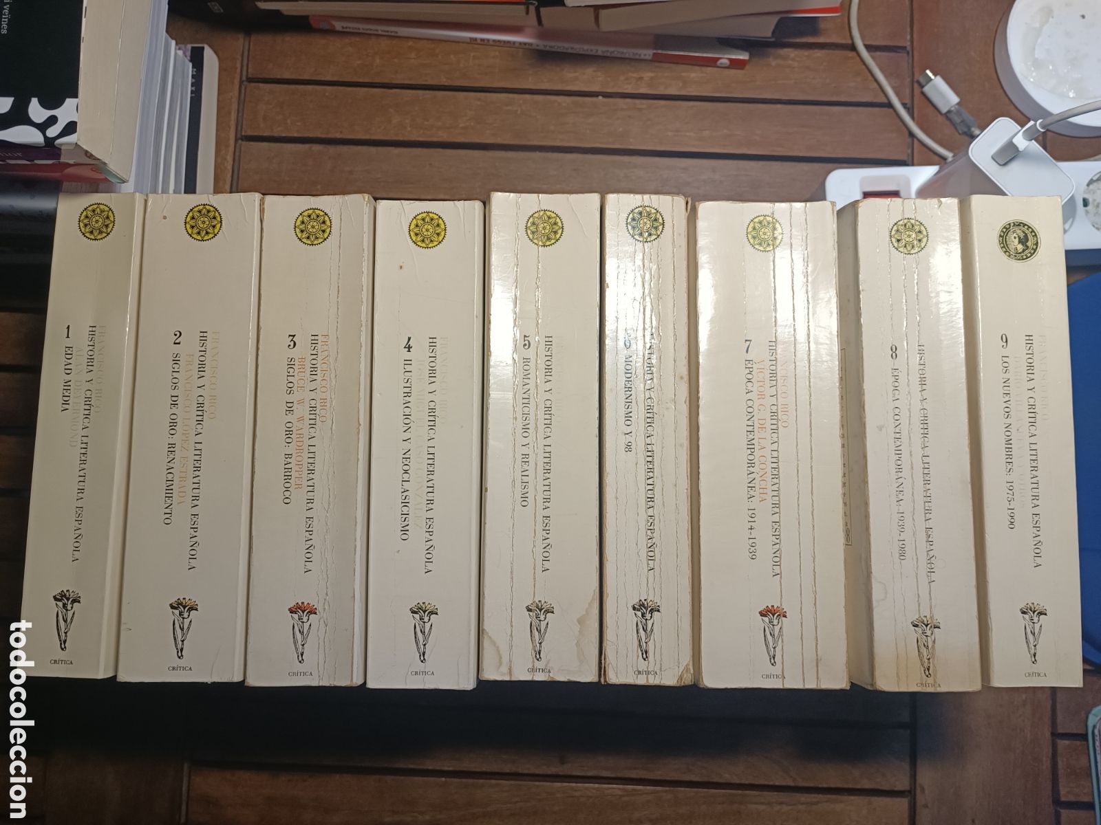 Gebrauchte B&uuml;cher: HISTORIA CRITICA DE LA LITERATURA ESPA&Ntilde;OLA FRANCISCO RICO EDITORIAL CRITICA (1980-1992) 9 vol