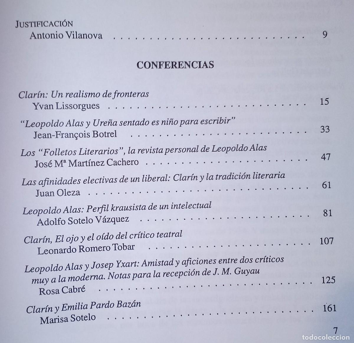 Libros de segunda mano: LEOPOLDO ALAS, CLAR&Iacute;N. ACTAS DEL SIMPOSIO INTERNACIONAL - Foto 2