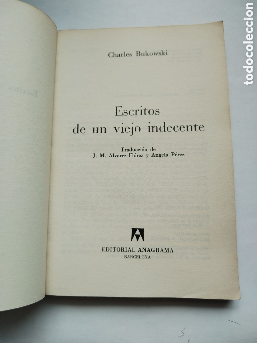 Libros de segunda mano: ESCRITOS DE UN VIEJO INDECENTE/BUKOWSKI - Foto 2