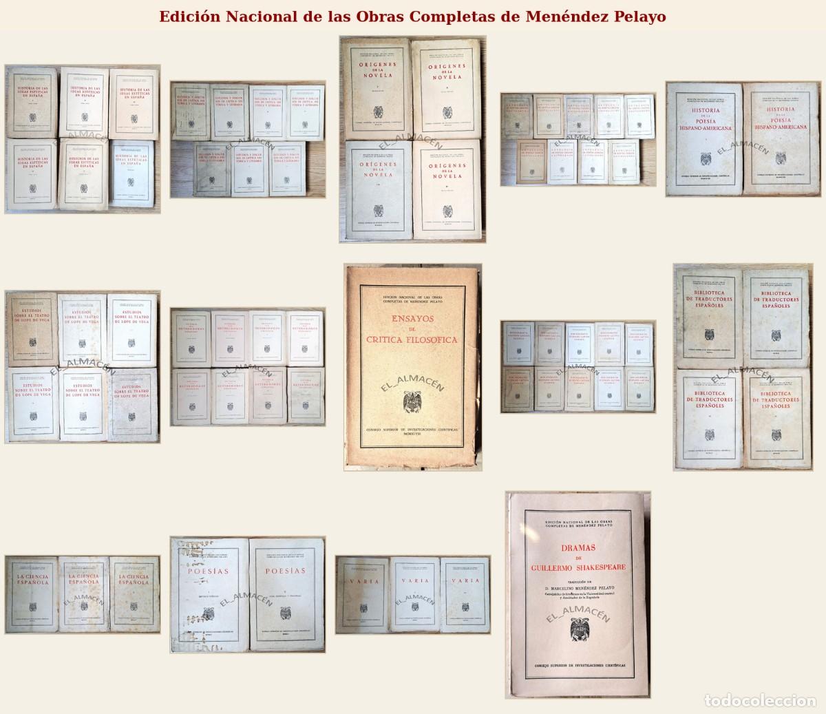 Gebrauchte B&uuml;cher: EDICI&Oacute;N NACIONAL DE LAS OBRAS COMPLETAS DE MEN&Eacute;NDEZ PELAYO 66 VOLS. (COMPLETA MENOS DOS) SIN USAR