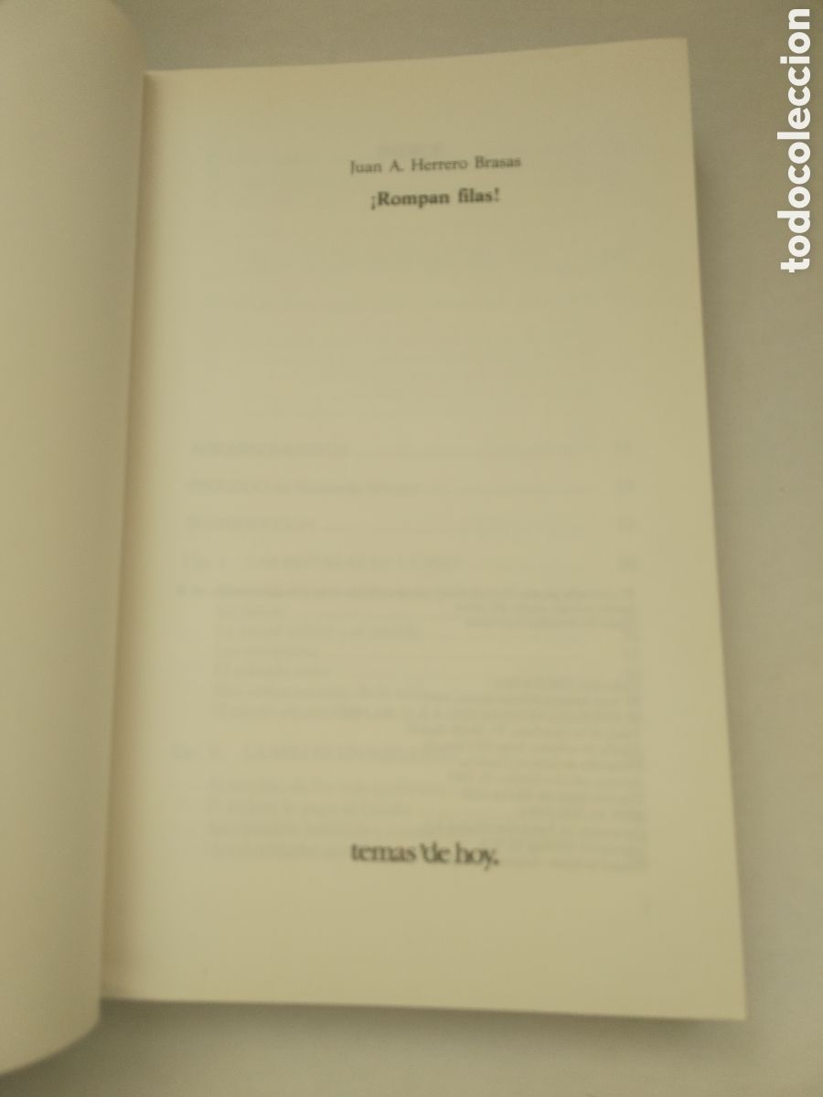 Libros de segunda mano: ROMPAN FILAS/JUAN A. HERRERO BRASAS - Foto 2