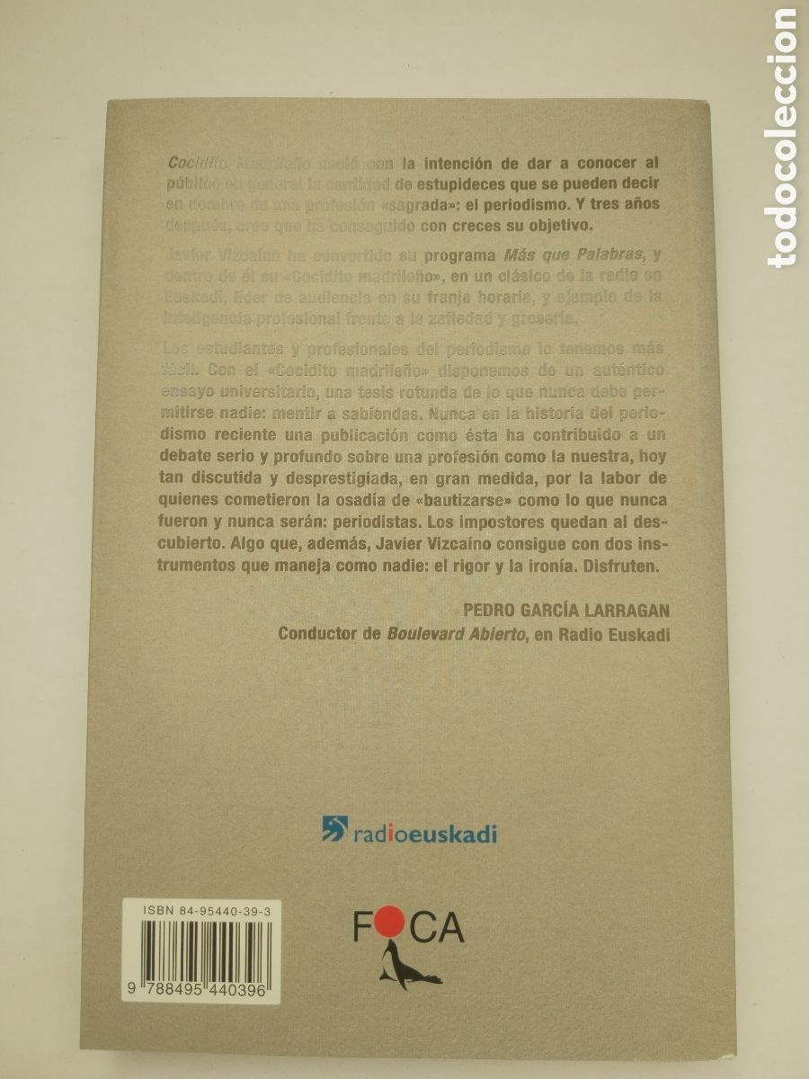 Libros de segunda mano: COCIDITO MADRILE&Ntilde;O CON CD/JAVIER VIZCAINO - Foto 4