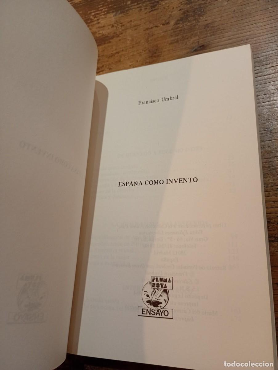 Libros de segunda mano: Espa&ntilde;a como invento, Francisco Umbral. - Foto 2