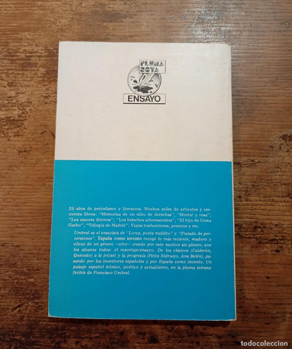Libros de segunda mano: Espa&ntilde;a como invento, Francisco Umbral. - Foto 5