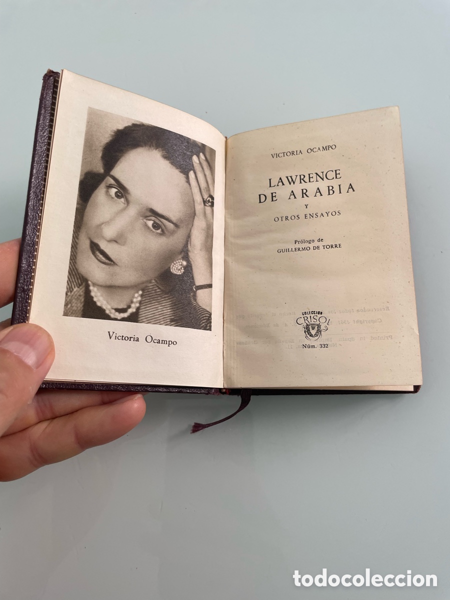 Libros de segunda mano: Lawrence de Arabia y otros ensayos. Victoria Ocampo, Aguilar Crisol 332 1&ordf; ed. 1951
