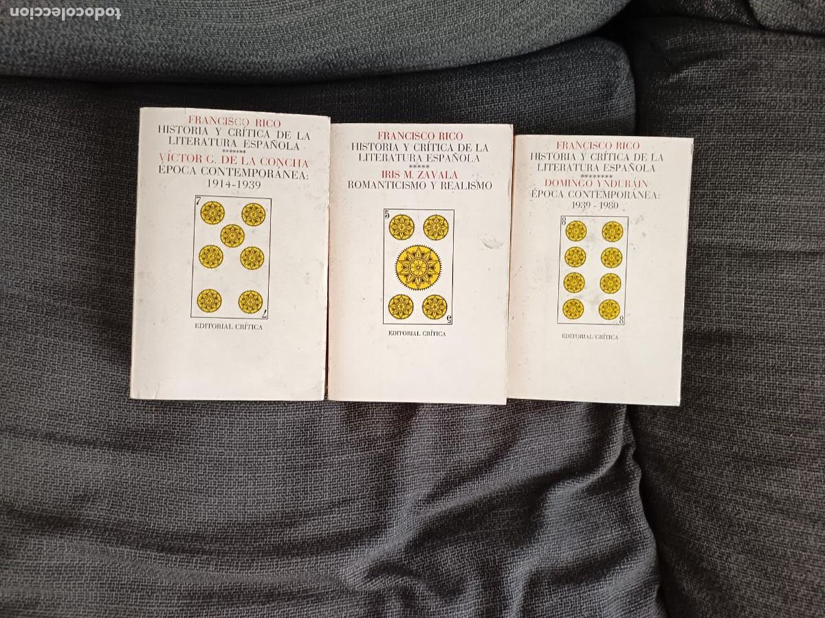Libros de segunda mano: Lote de 3 libros Historia y cr&iacute;tica de la literatura espa&ntilde;ola. Francisco Rico. N&uacute;meros 5, 7 y 8.