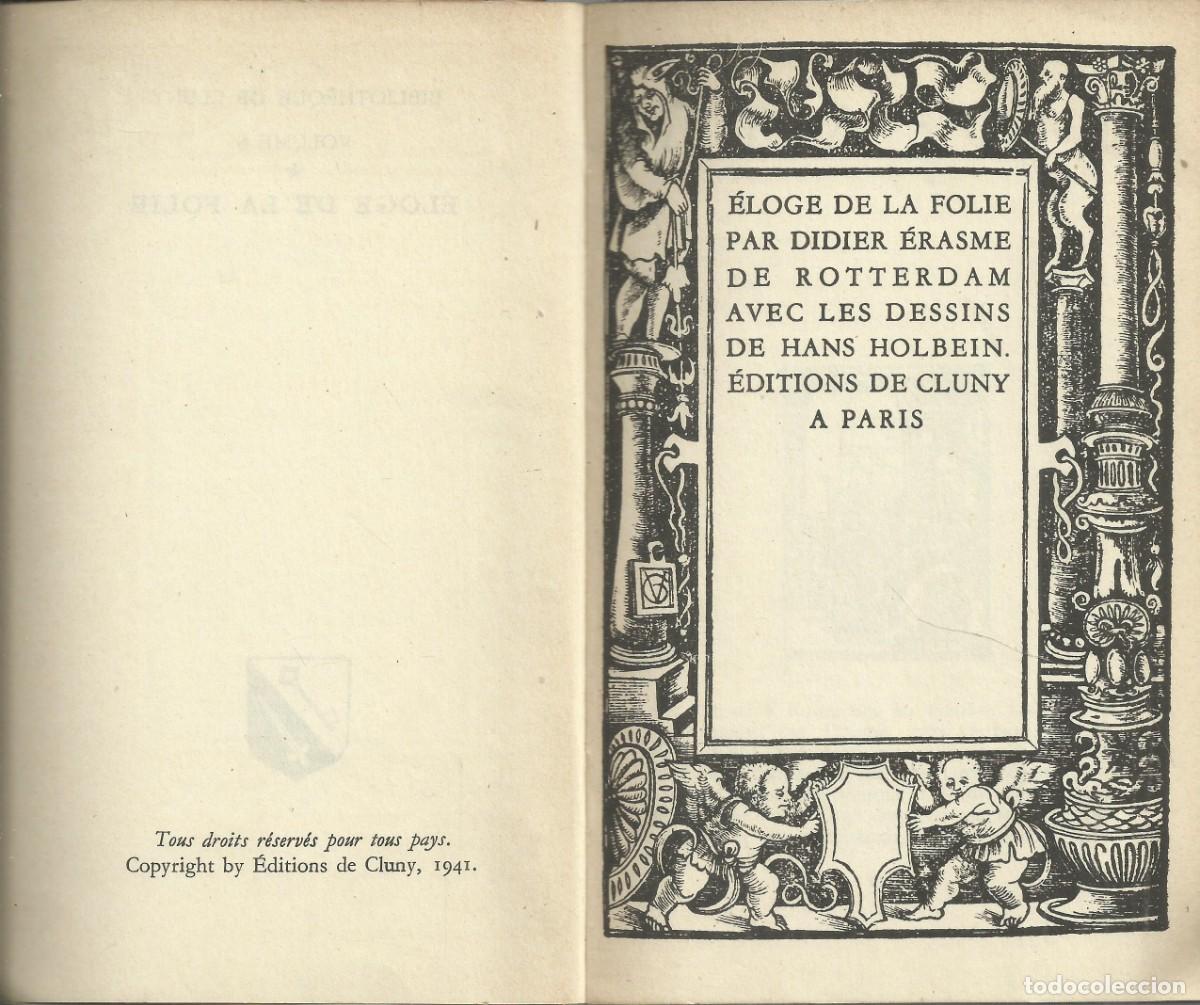 Libros de segunda mano: Eloge de la folie. Par&iacute;s 1941 - Foto 2