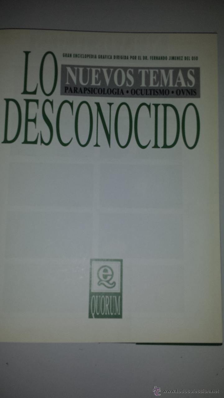 Libros de segunda mano: LO DESCONOCIDO (JIMENEZ DEL OSO) - Foto 2