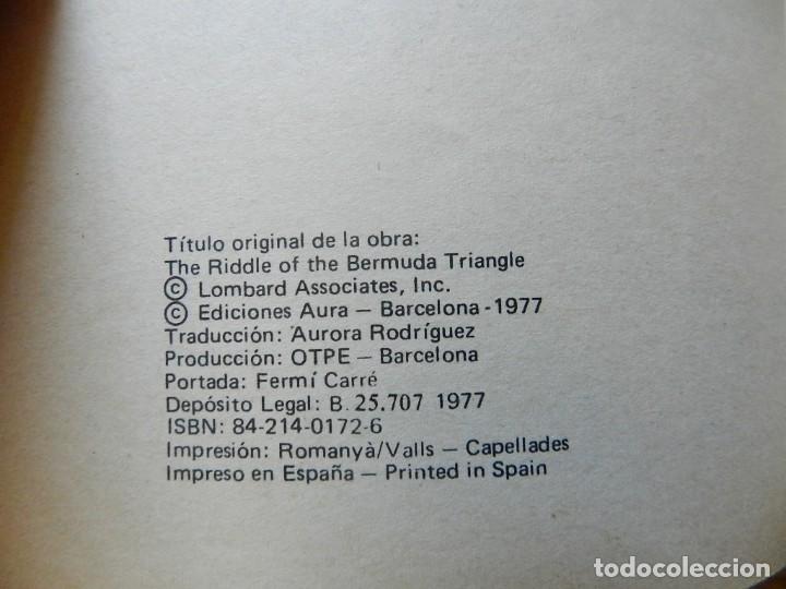 Libros de segunda mano: El enigma de el triangulo de las Bermudas Martin Ebon Ediciones AURA 1977 - Foto 4