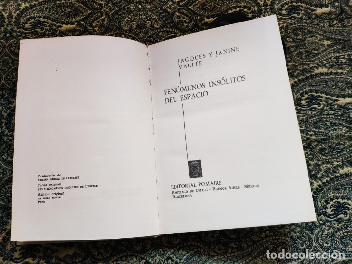 Libros de segunda mano: Jacques y Janine Vallee, Fenómenos Insólitos del Espacio (Santiago de Chile, etc: Ed- Pomaire, 1966) - Foto 2 - 175052527