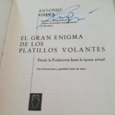 Libros de segunda mano: EL GRAN ENIGMA DE LOS PLATILLOS VOLANTES - ANTONIO RIBERA. Lote 226245750