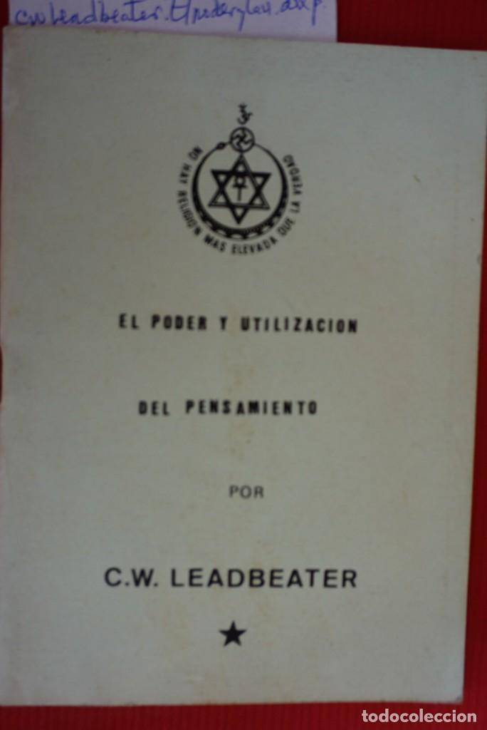 Libros de segunda mano: c.w.leadbeater.el poder de utilizacion del pensamiento - Foto 1