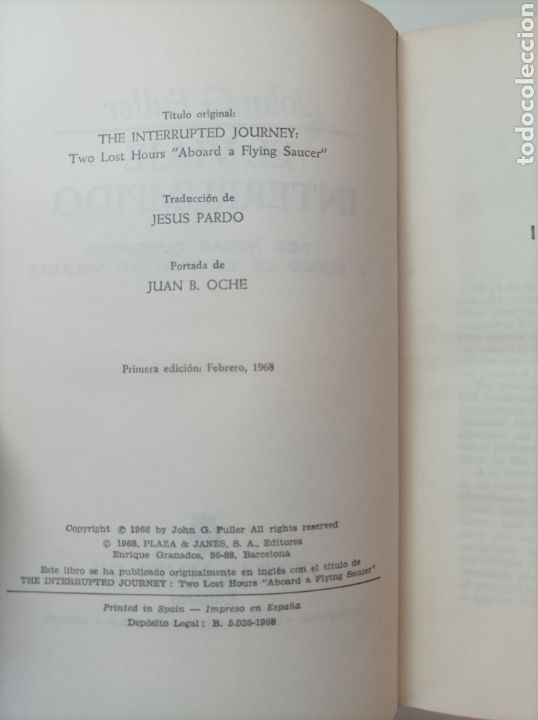 Libros de segunda mano: El viaje interrumpido / John G Fuller - Foto 3