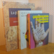 Libros de segunda mano: LOTE DE 3 LOBROS DE LA QUIROMANCIA LECTURA DE MANOS. Lote 380365964