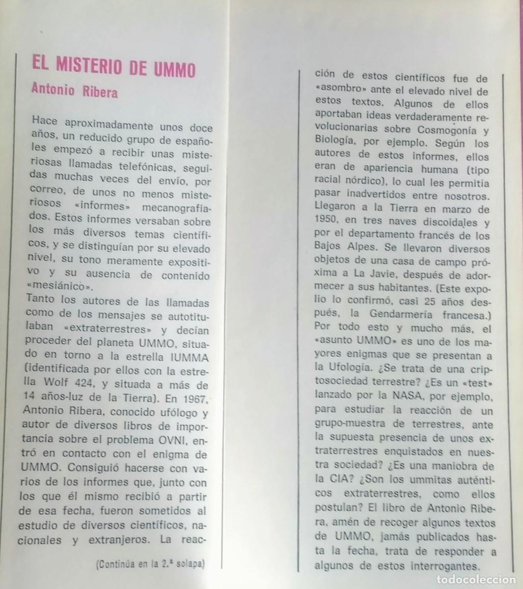 Libros de segunda mano: EL MISTERIO DE UMMO - ANTONIO RIBERA. - Foto 2