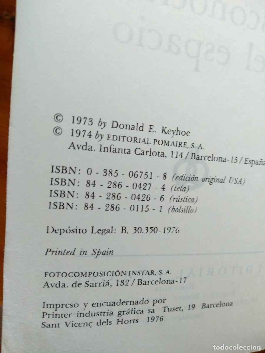 Libros de segunda mano: LOS DESCONOCIDOS DEL ESPACIO, Donald E.Keyhoe - Foto 3