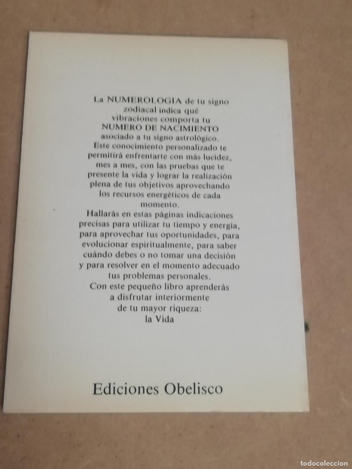 Libros de segunda mano: NUMEROLOGIA DE TAURO - ED. OBELISCO - Foto 2