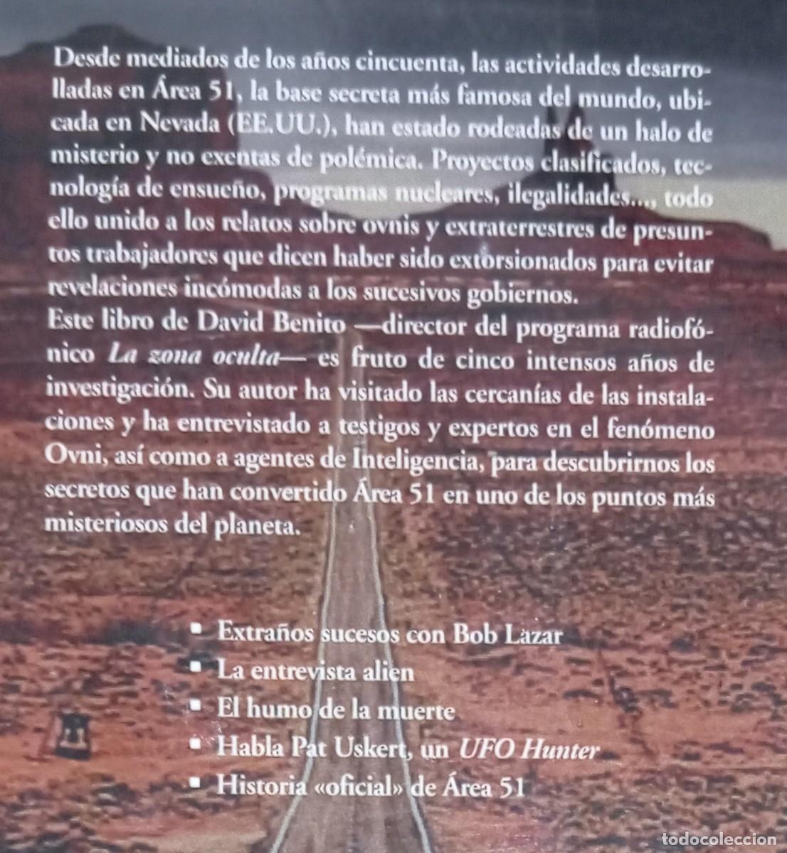 Libros de segunda mano: AREA 51 - DAVID BENITO - Foto 2