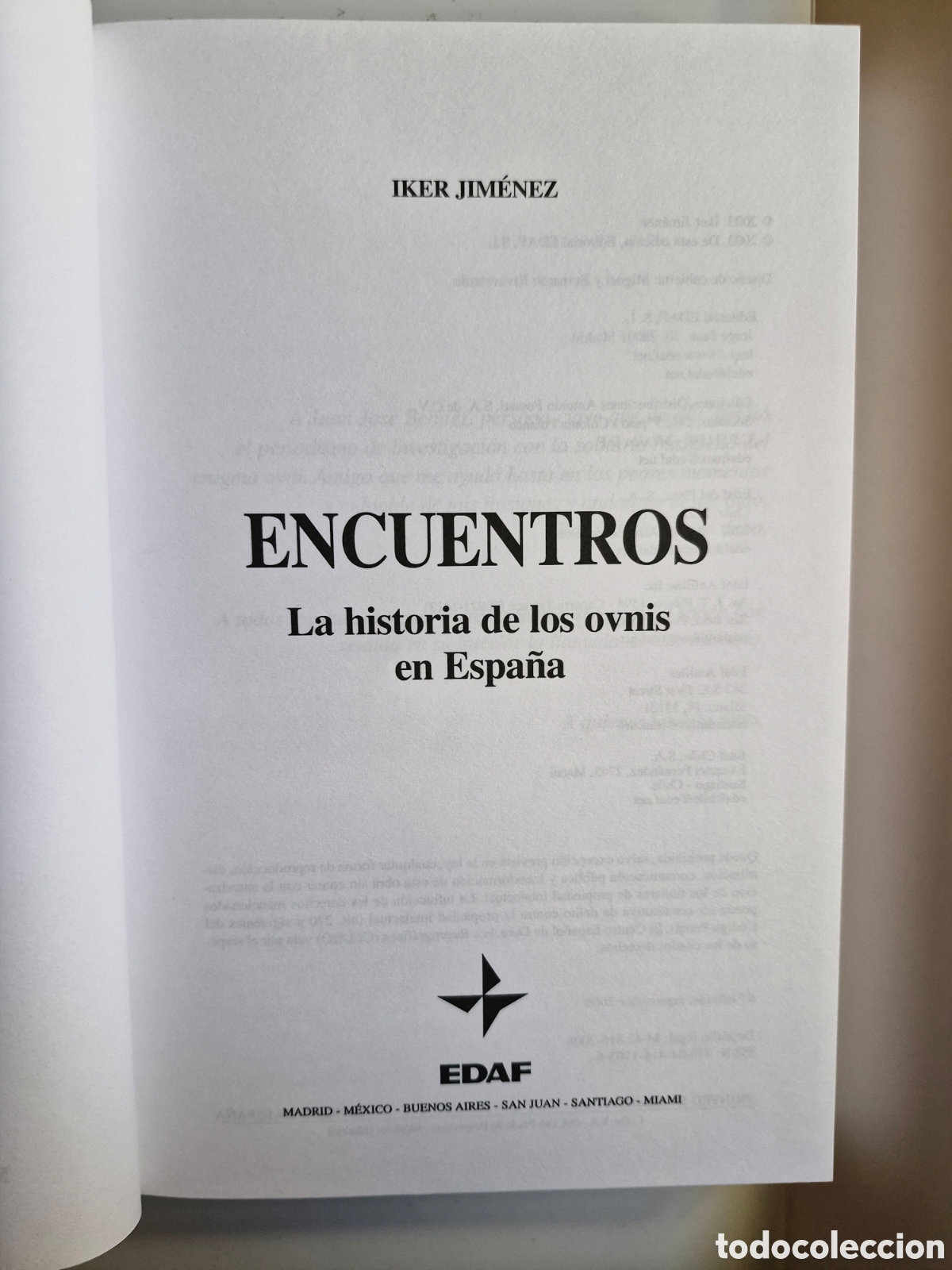 Libros de segunda mano: ENCUENTROS OVNI - Iker Jim&eacute;nez - Foto 3