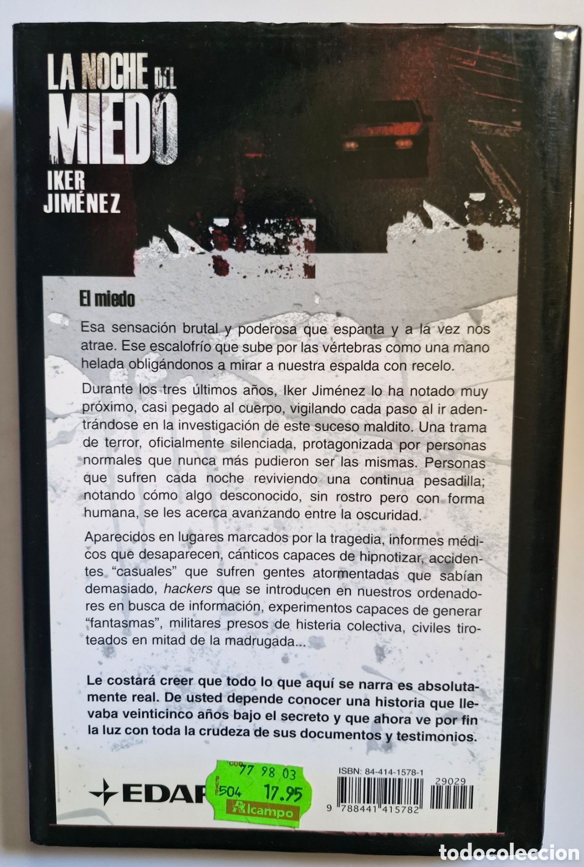 Libros de segunda mano: LA NOCHE DEL MIEDO - Iker Jim&eacute;nez - Foto 6