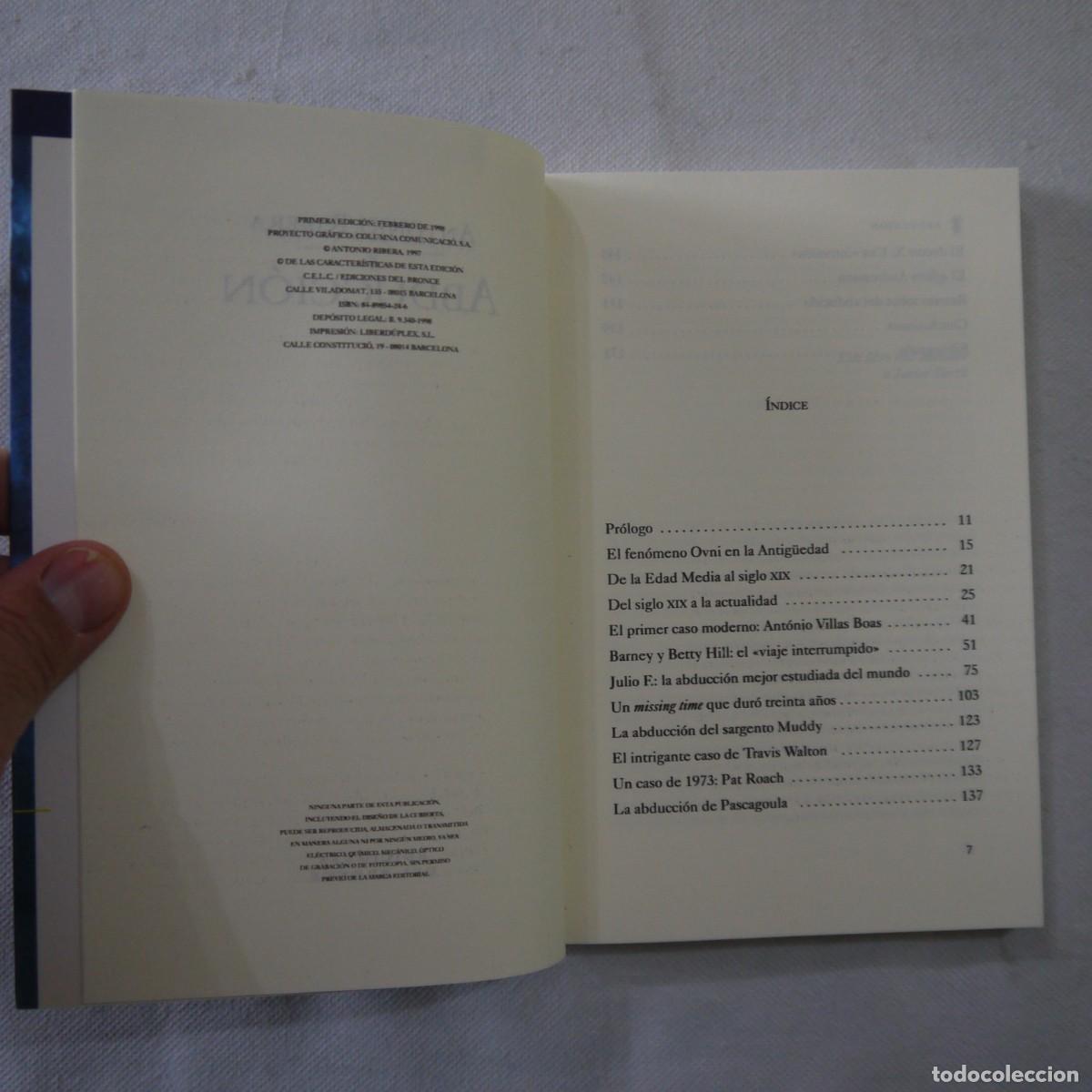 Libros de segunda mano: ABDUCCI&Oacute;N - ANTONIO RIBERA - EDICIONES DEL BRONCE - 1998 - 1.&ordf; EDICI&Oacute;N - Foto 5