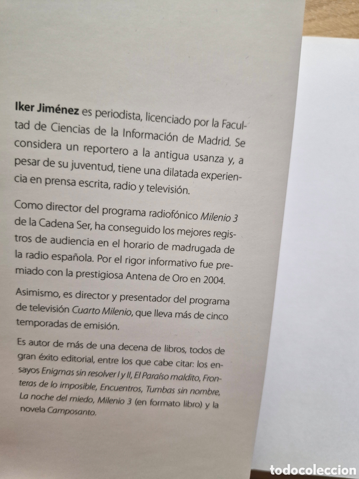 Libros de segunda mano: LA NOCHE DEL MIEDO - Iker Jim&eacute;nez - Foto 2