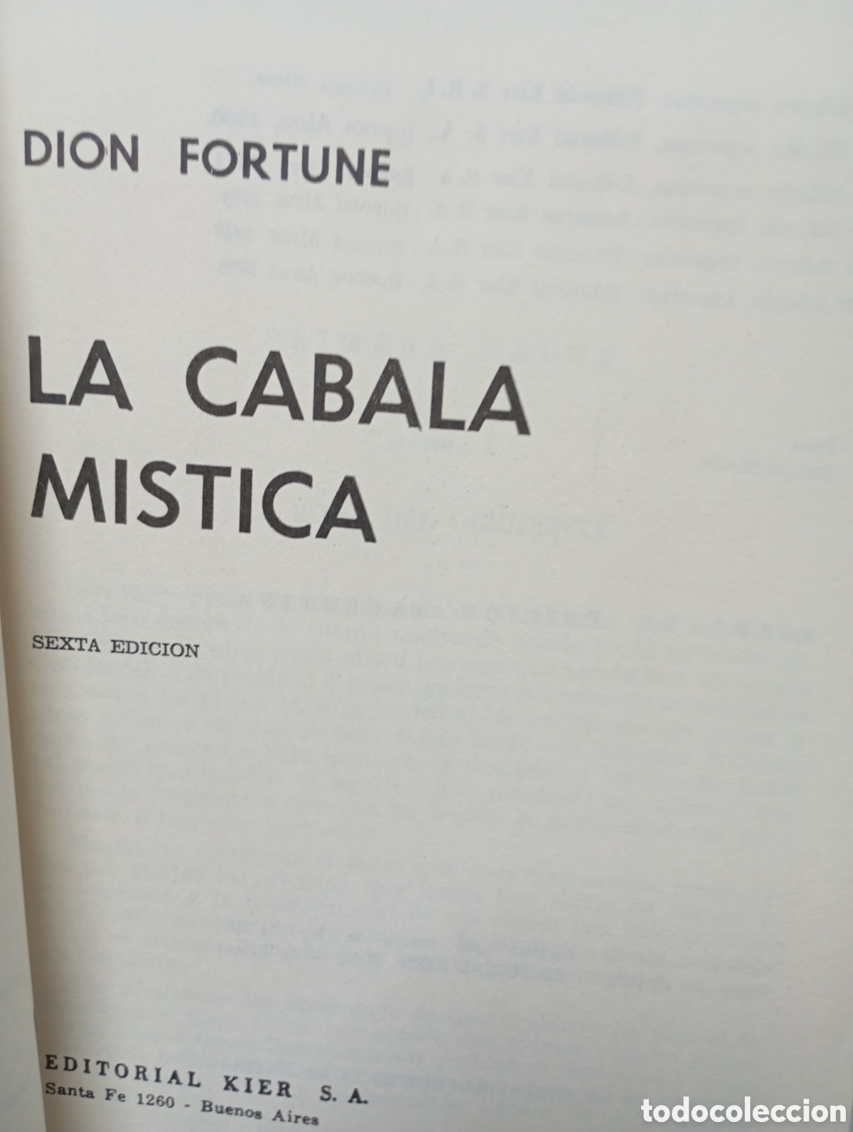 Libros de segunda mano: Dion Fortune, La C&aacute;bala m&iacute;stica - Foto 2