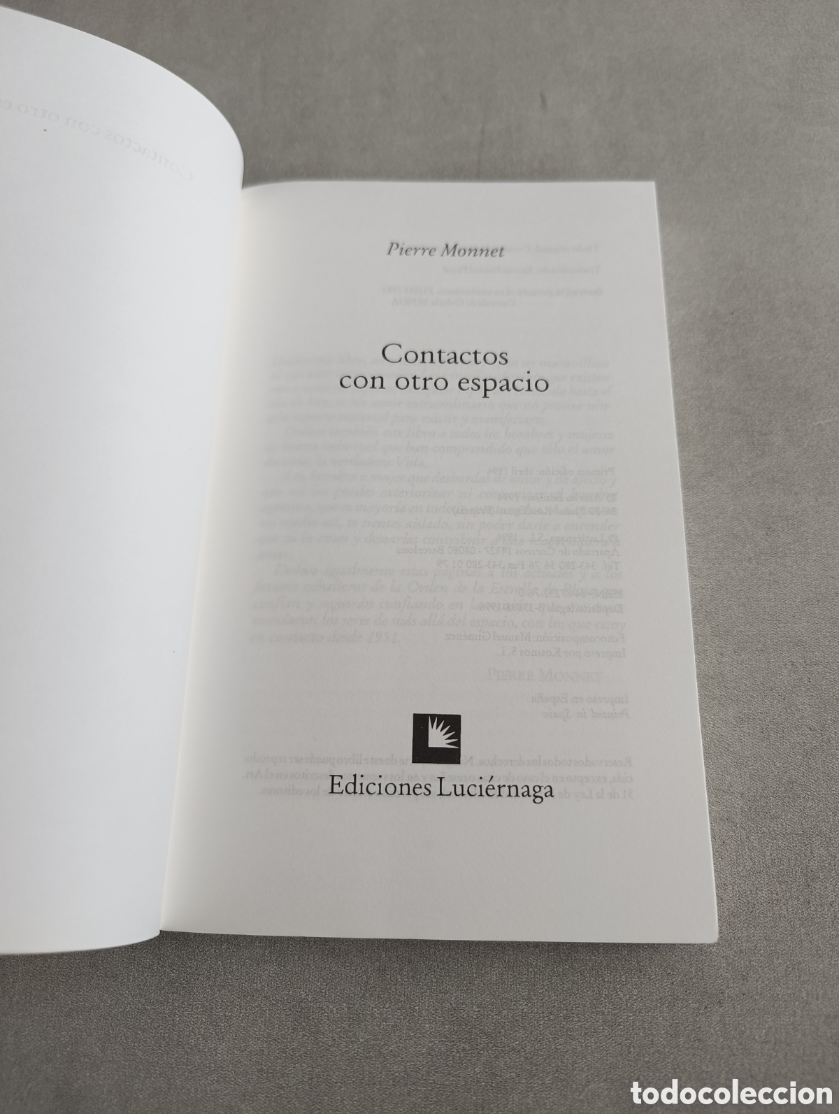 Libros de segunda mano: Contactos con otro espacio. Pierre Monnet. - Foto 3