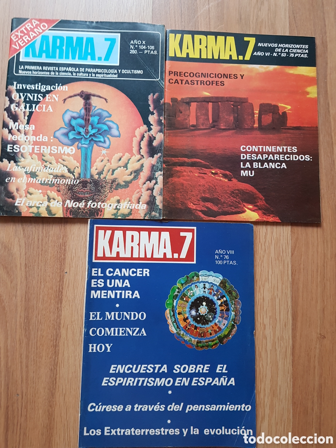 Libros de segunda mano: Pack revistas karma 7. Ovnis. Espiritismo. Continentes desaparecidos