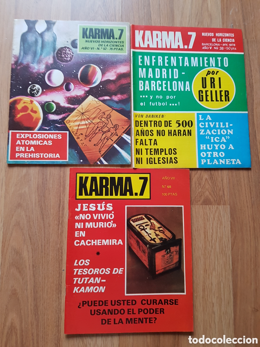 Libros de segunda mano: Pack revistas karma 7. Explosiones at&oacute;micas. Jesus. Uri geller