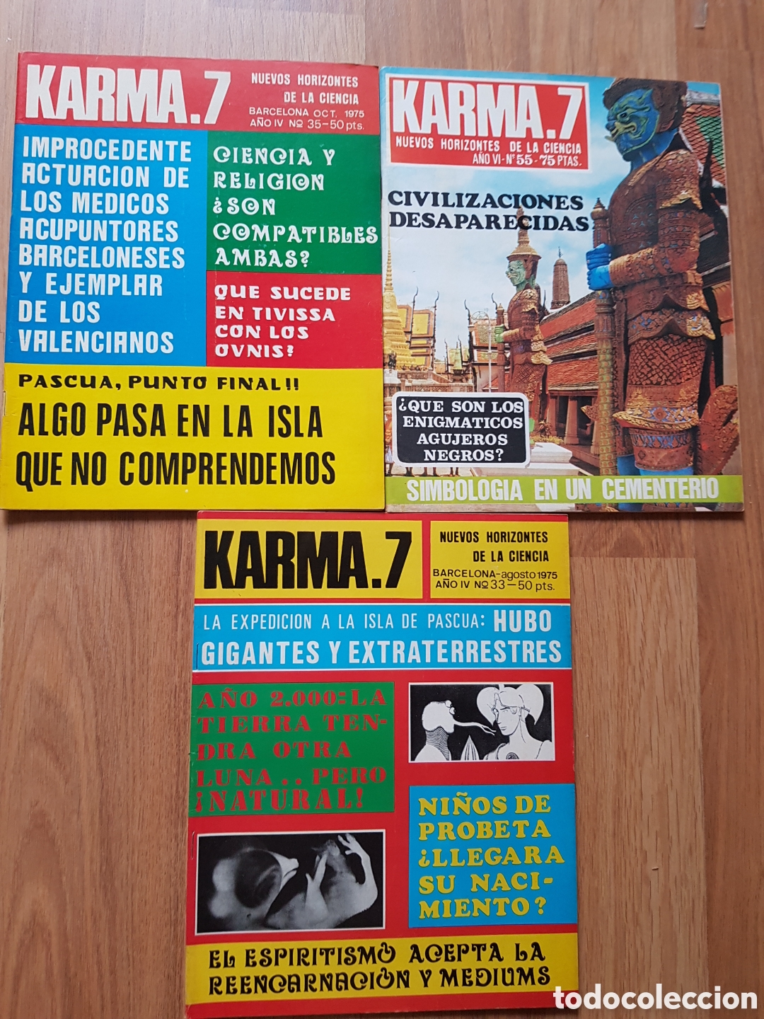 Libros de segunda mano: Pack revistas karma 7. Ovnis tivissa. Isla de pascua