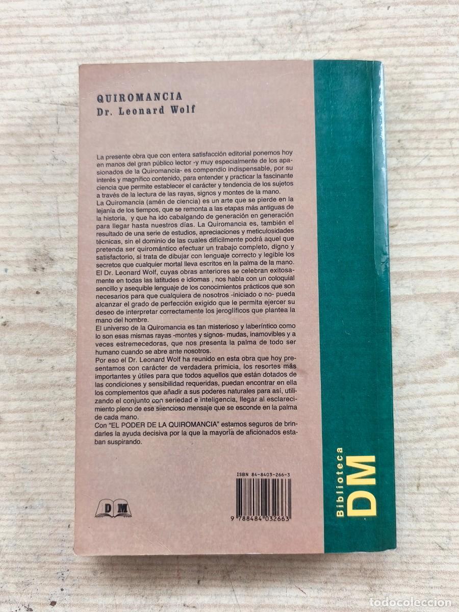 Libros de segunda mano: Quiromancia - Dr. Leonard Wolf - 1998 - Edimat - Foto 5