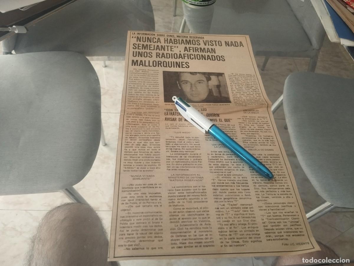 Libros de segunda mano: RADIOAFICIONADOS MALLORQUINES INFORMACION OVNIS RECORTE PERIODICO MALLORCA 1979