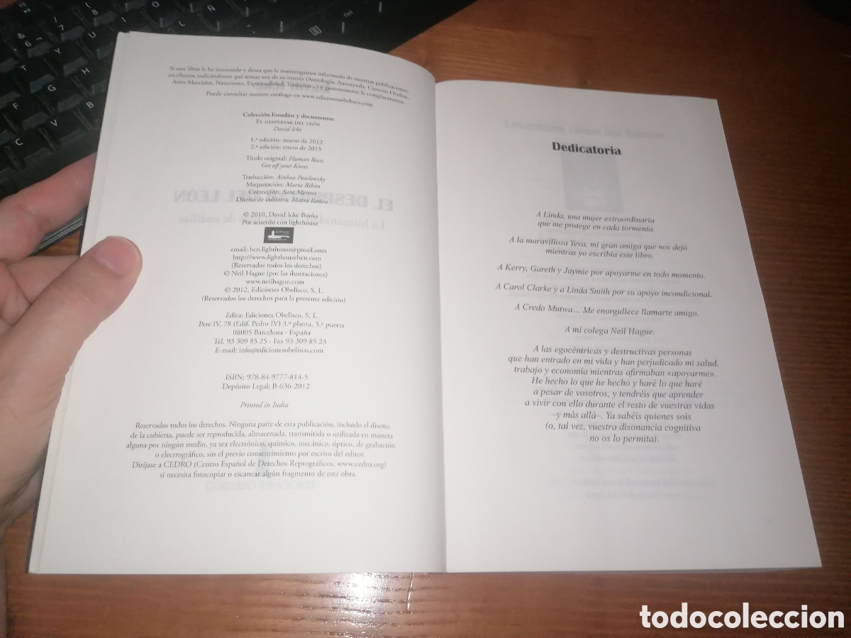 Libros de segunda mano: Libro: EL DESPERTAR DEL LE&Oacute;N David Icke - Foto 3