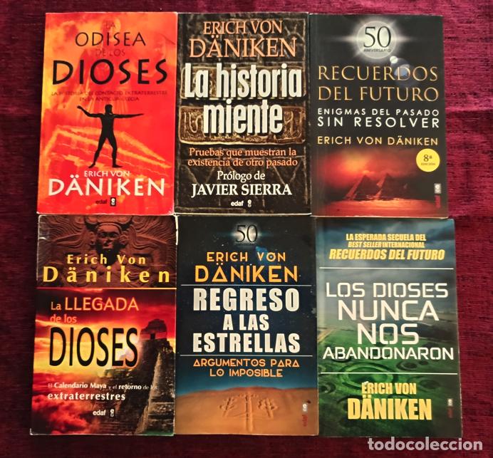 Libros de segunda mano: Lote 6 Libros Erich Von D&auml;niken - Colecci&oacute;n Ufolog&iacute;a y Enigmas (EDAF)